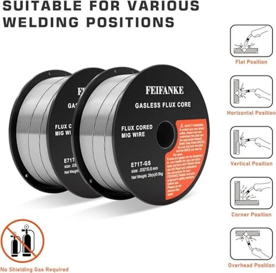 3 X 1kg Fülldraht 0,9mm – MIG/MAG E71T-GS Von DMT Germany, Flux Cored, Made In Germany!