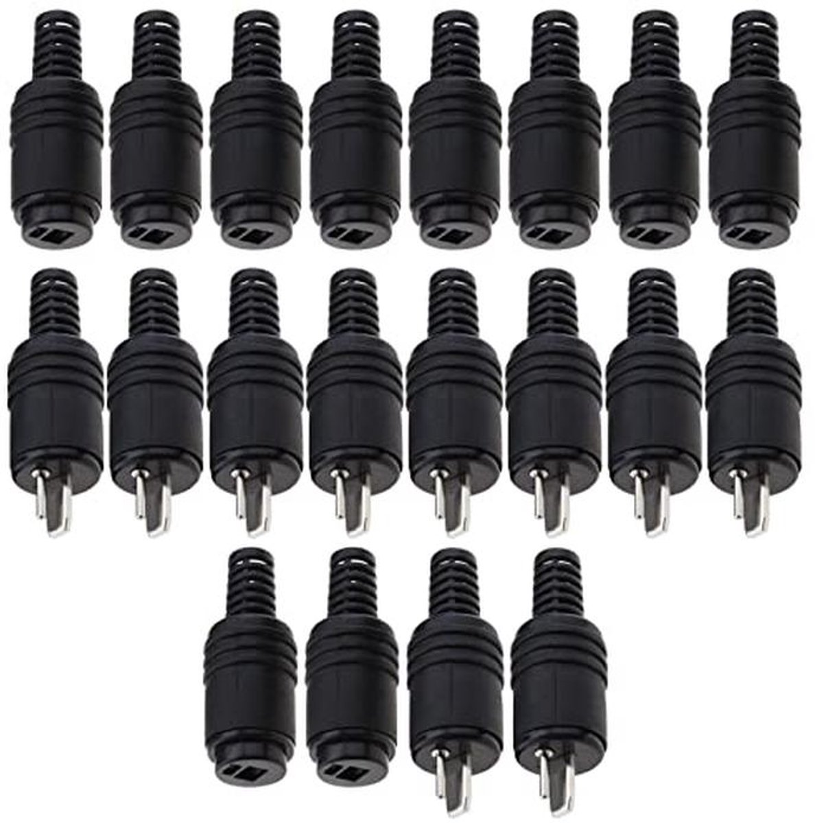 20 stuks 2-polige luidsprekerstekkers met schroefklemmen voor HiFi-apparatuur