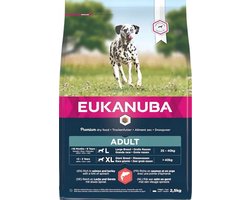 Eukanuba Droogvoer voor grote volwassen honden, rijk aan zalm en gerst, 2,5 kg