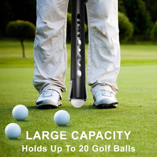 Aluminium golfbal pickup (geschikt voor 20 golfballen)- Griptube + blauw/zwart - golfbal pickup tools/golfaccessoires/golfbal pickup - ideaal voor golfbaan, training en praktisch gebruik — afbeelding 5