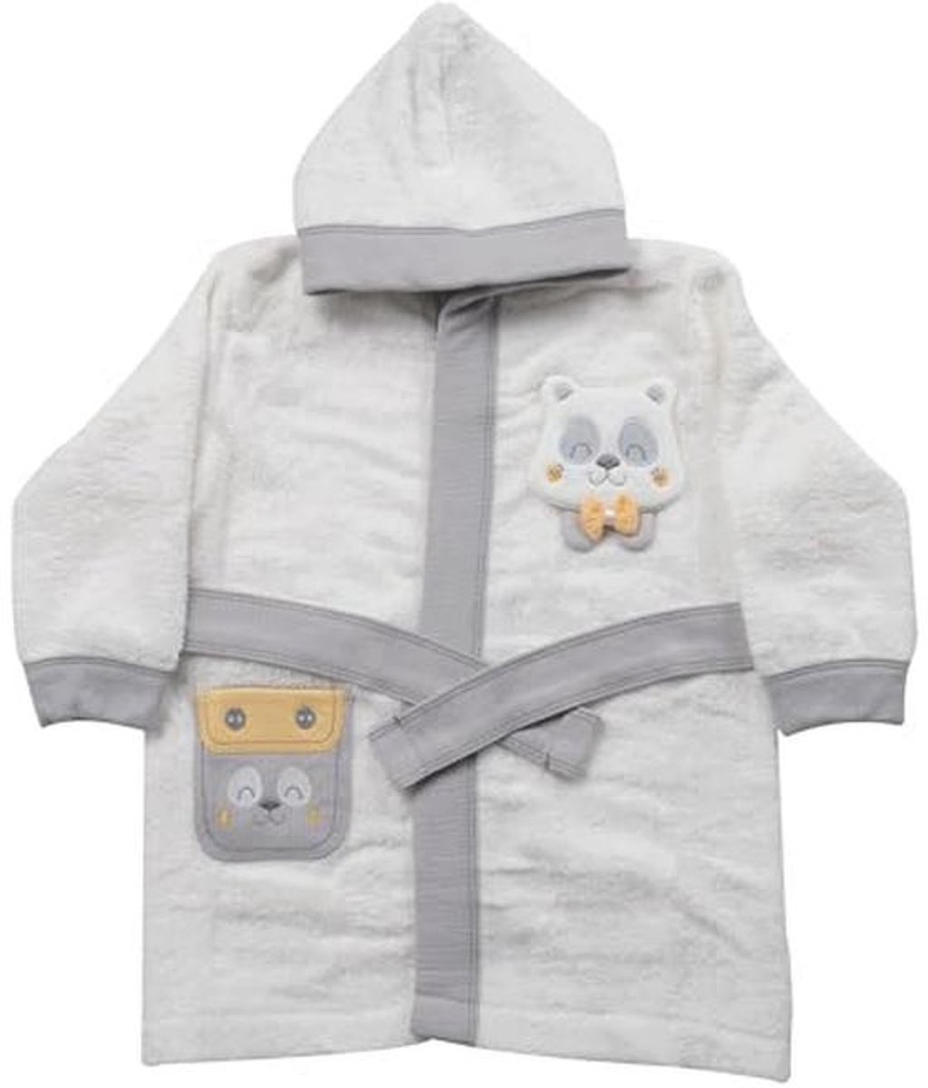 3-delig Badjasset voor Kinderen en Baby's - Katoenen Badjas, Handdoek en Pantoffels voor 0-24 Maanden