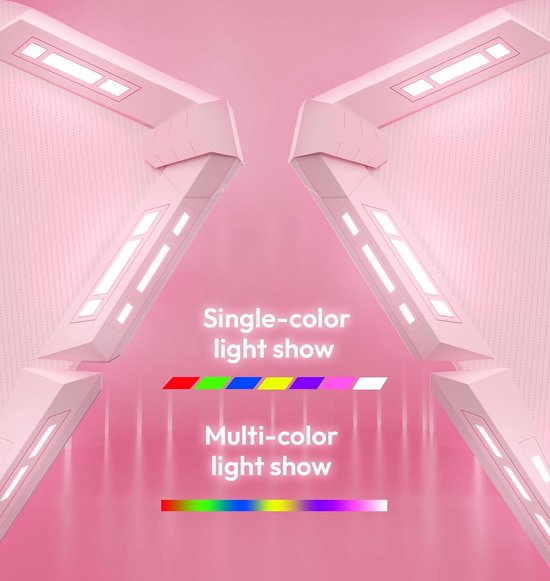 120cm RGB Gaming Bureau met Koolstofvezel Oppervlak en LED Verlichting — afbeelding 2