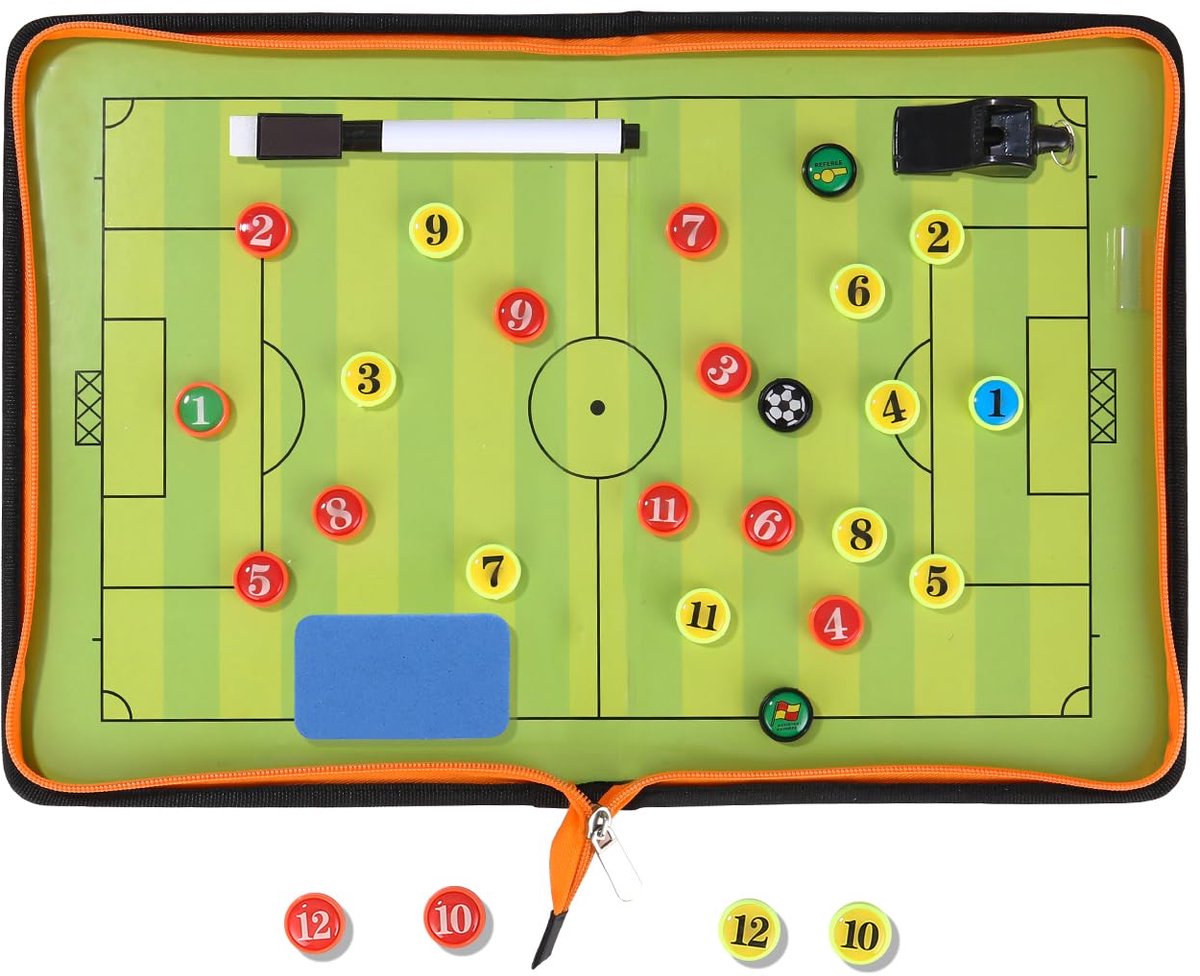 IMPERATORIS® Magnetisch Tactiekbord Voetbal - Coachbord - Magnetisch Bord met Stift en Wisser - Voor Training en Wedstrijd - 1 Stuk - A4 Formaat