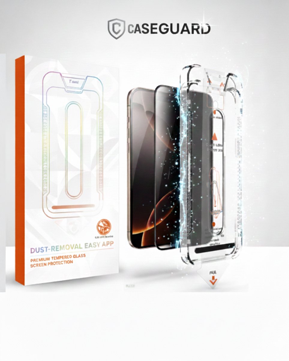 CASEGUARD ANTI-SPY HIGH QUALITY PRIVACY screenprotector IPHONE 17 PRO instalkit.