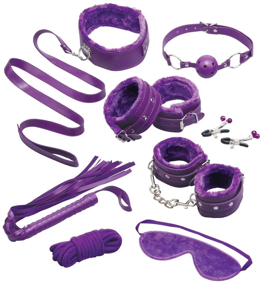 Whipsmart Fuzzy Collection Everything You Need bondage set - Paars