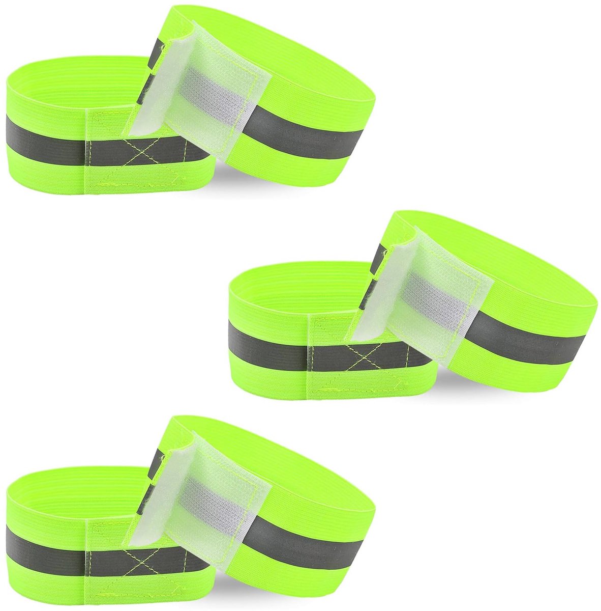 IMPERATORIS® Reflecterende armbanden - Veiligheidsbanden - Elastisch met klittenband - Hoge zichtbaarheid - Voor hardlopen en fietsen - 6 stuks