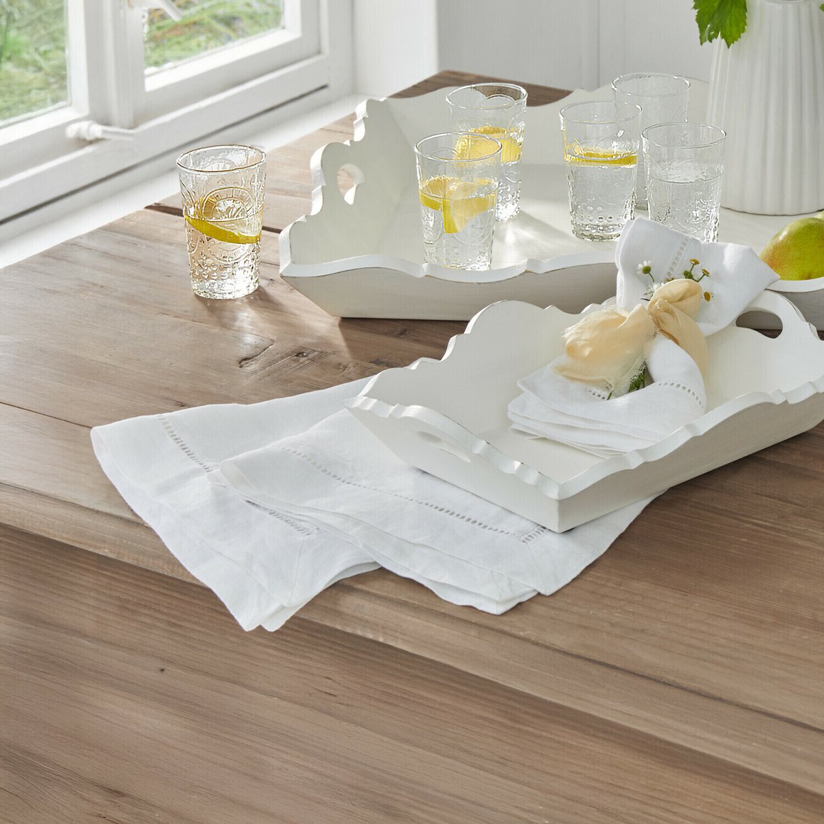 LOBERON Servet set van 4 Covent Garden wit