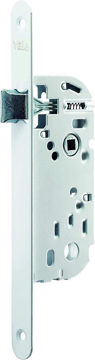 Inbouwslot zonder sleutel, omkeerbare beugel, geschikt voor binnendeuren - wit, 40 mm, 135 mm