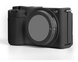Een beschermhoes Geschikt voor de Canon/Sony ZV-E10 camera, gemaakt van zacht siliconen, Geschikt voor de Sony ZV-E10 camera - krasbestendige ZV-E10 beschermhoes - zwart.