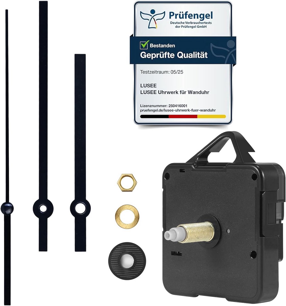 Geruisloos wandklok uurwerk met wijzers - Quartz mechanisme vervanging accessoires voor knutselen