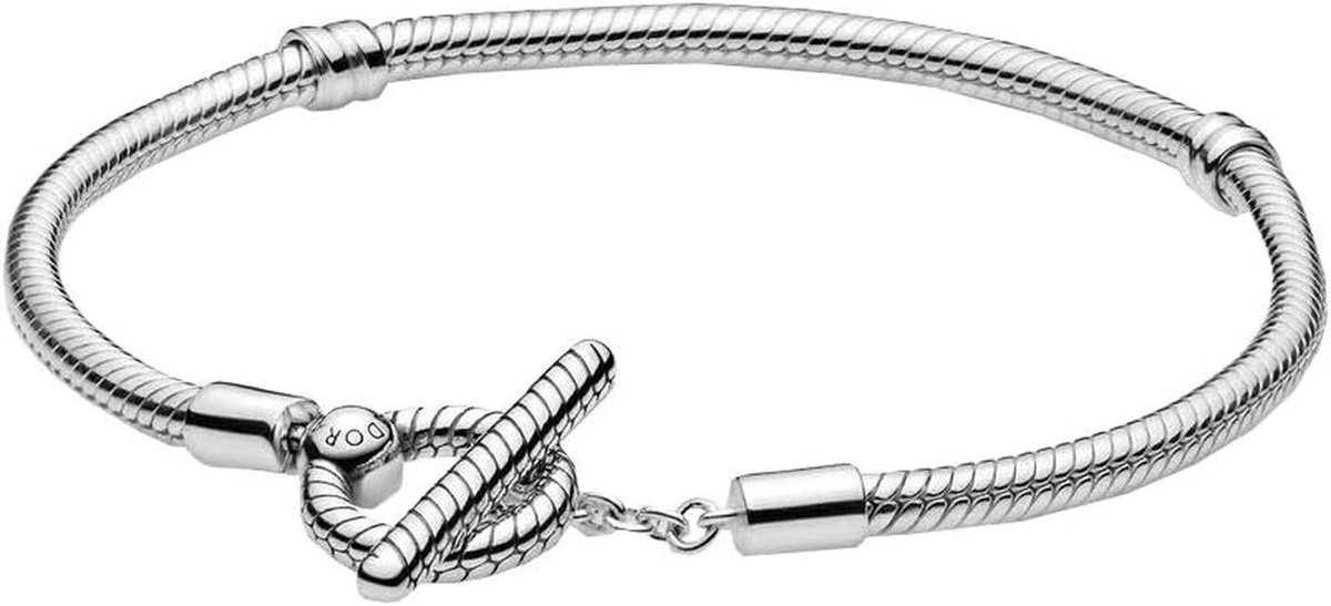 Pandora Icons T-bar Snake Chain Sterling Silver bracelet