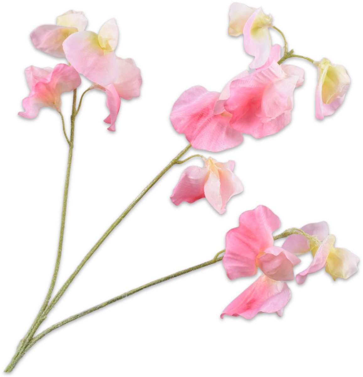 Silk-ka Kunsttak - lathyrus - roze - H66 cm - 2 stuks