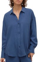 Vero Moda Blouse Vmmelaney Queeny LS Shirt Wvn Noos 10316389 Dark Denim/melange Taille Femme - M