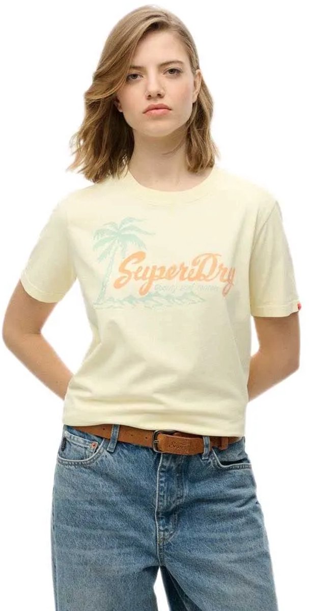Superdry Lo-Fi Outdoor Relaxed T-shirt Dames T-shirts Geel