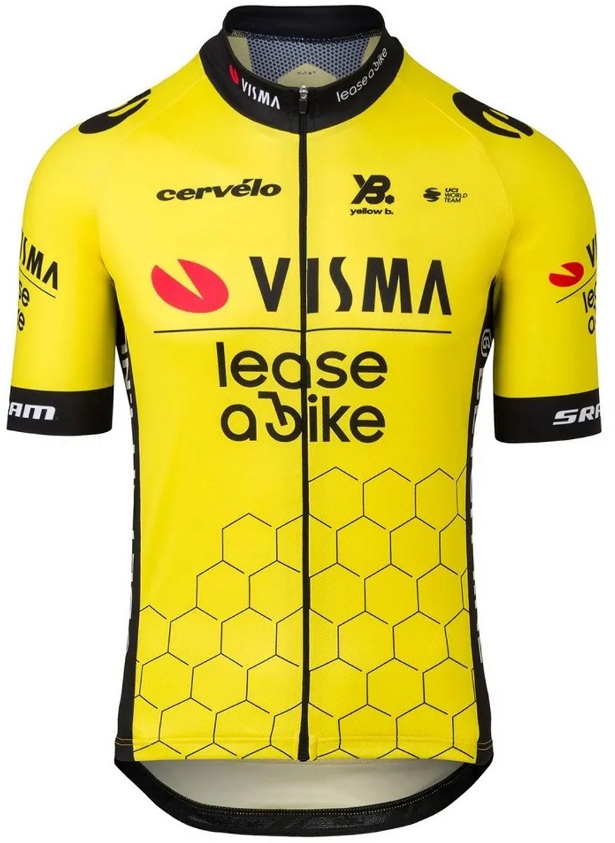 Tvl Team Visma Lease A Bike Replica 2025 Korte Mouw Wielertrui Geel M Man