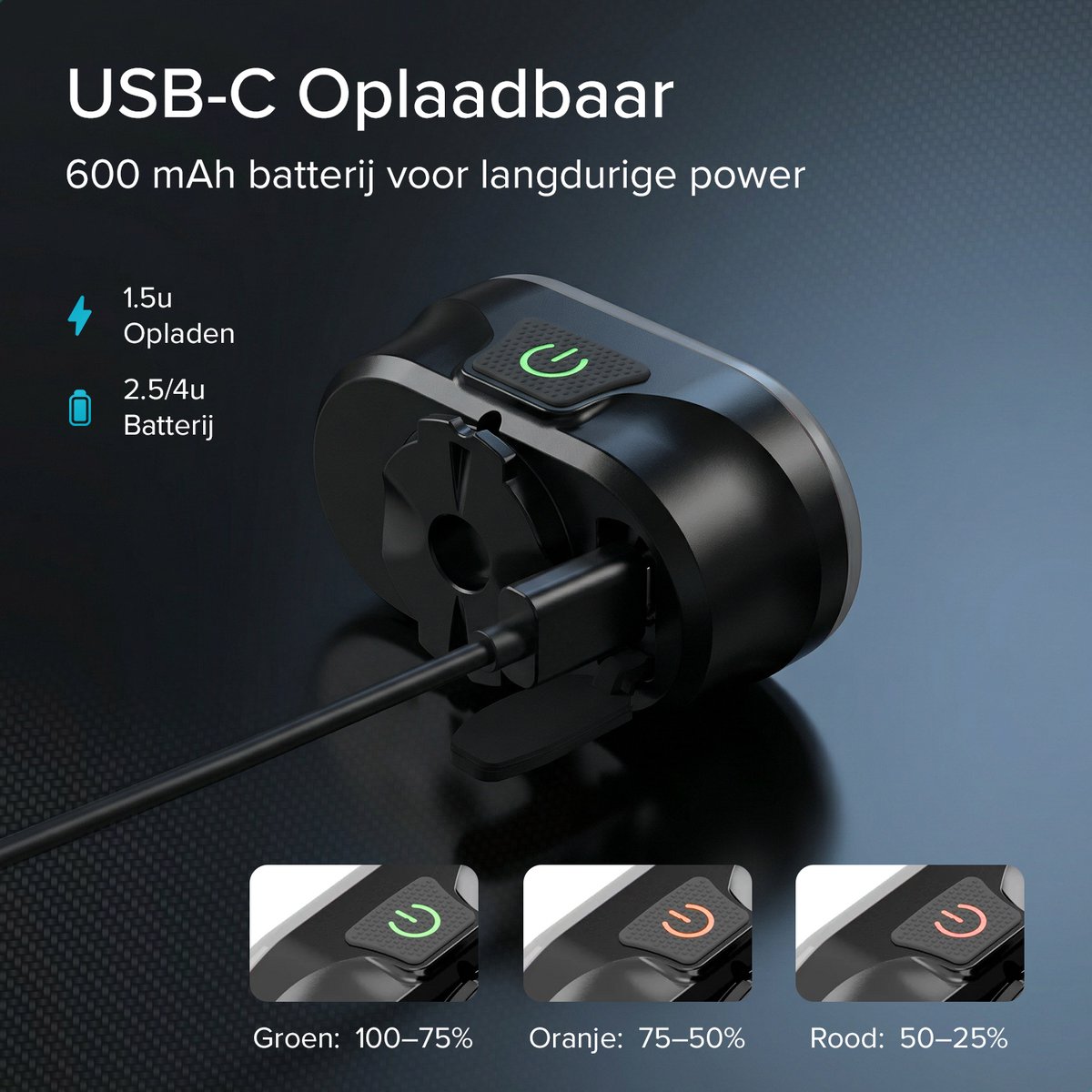 Inlustro Oplaadbare LED Hoofdlamp - IPX6 Waterdicht - Verstelbaar Verlichting met 11 Lichtstanden - Voor Hardlopen, Klussen, Fietsen, Hiking, Camping en Vissen - 600mAh Batterij — cadeau in Sport & Outdoor - foto 6
