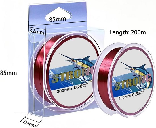 Transparante vislijn 200 m - Monofilament 0,5 mm - Slijtvast voor Decoraties, Knutselen en Vissen — afbeelding 5