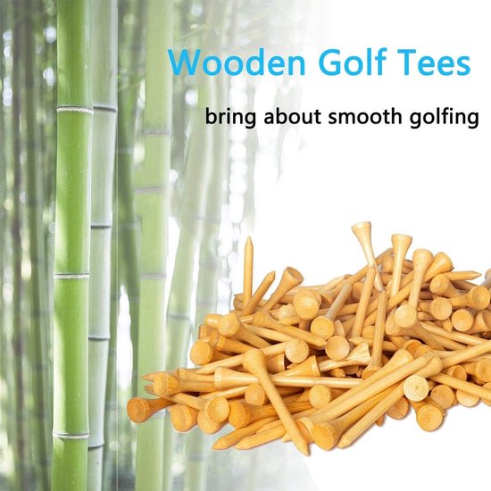 Houten Golf Tees 3-1/4" - 100 Stuks - Lange Golf Tees van Merkloos — afbeelding 2