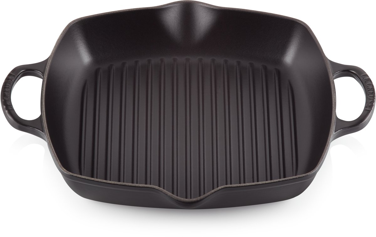 Le Creuset Signature Hoge Grillplaat met handvaten Mat Zwart 30cm
