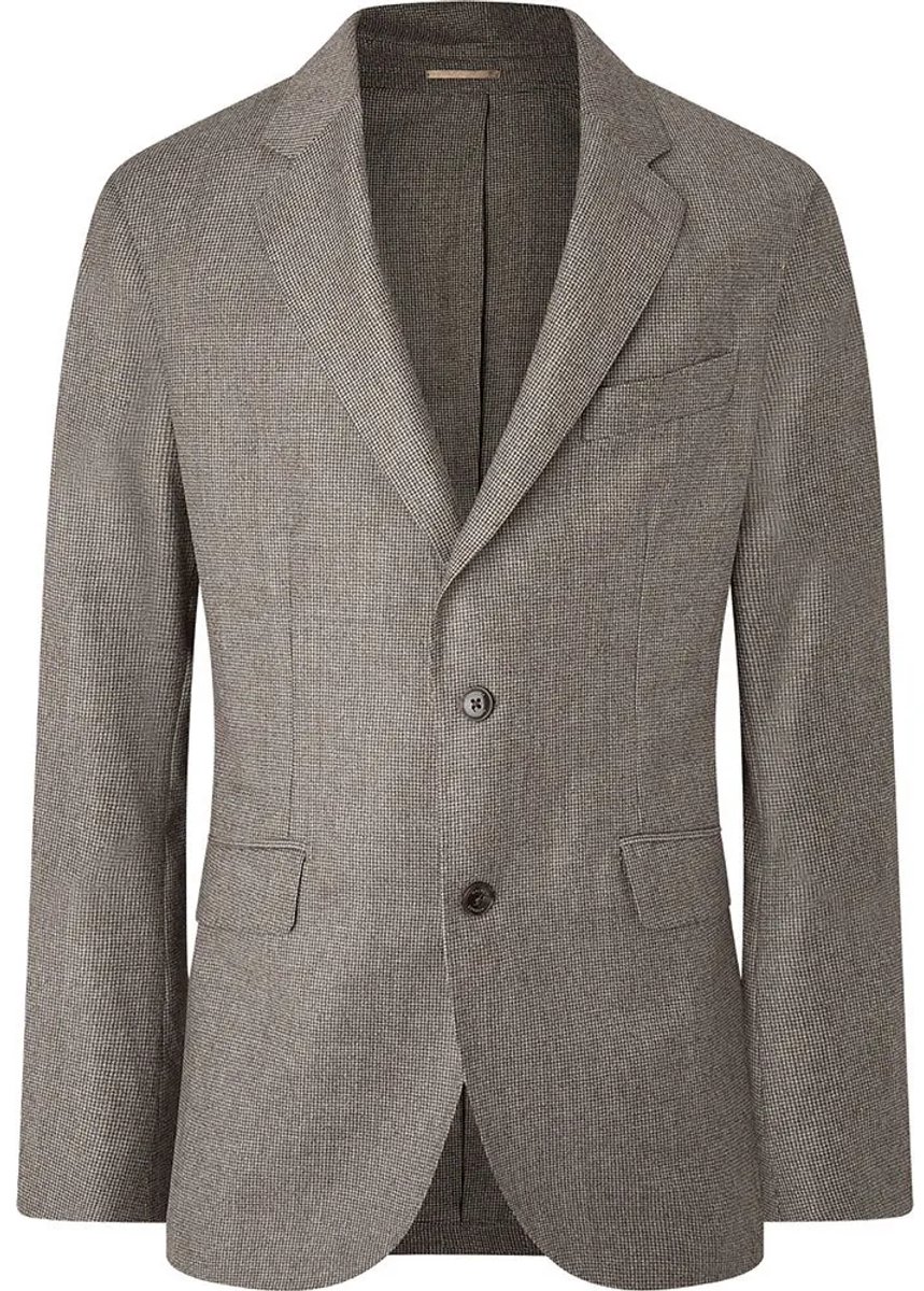 Hackett Ptooth Blazer Beige 42 / Regular Man