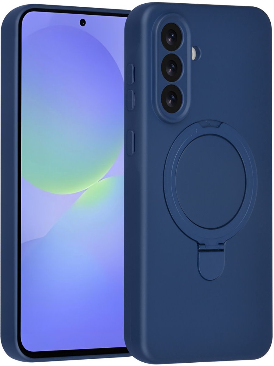 TUNIQ telefoonhoesje voor Samsung Galaxy A36 - MagSafe met ringstand en koord - Donkerblauw