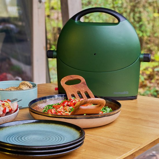 nomadiQ BBQ 3.0 - De ultieme lichtgewicht draagbare gas BBQ / Grill - Barbecue voor op de camping & vakantie Forest Green van nomadiQ — afbeelding 4