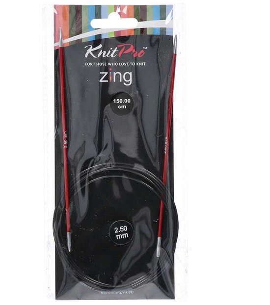 KnitPro Zing Rondbreinaalden 60 (150cm) | 10mm