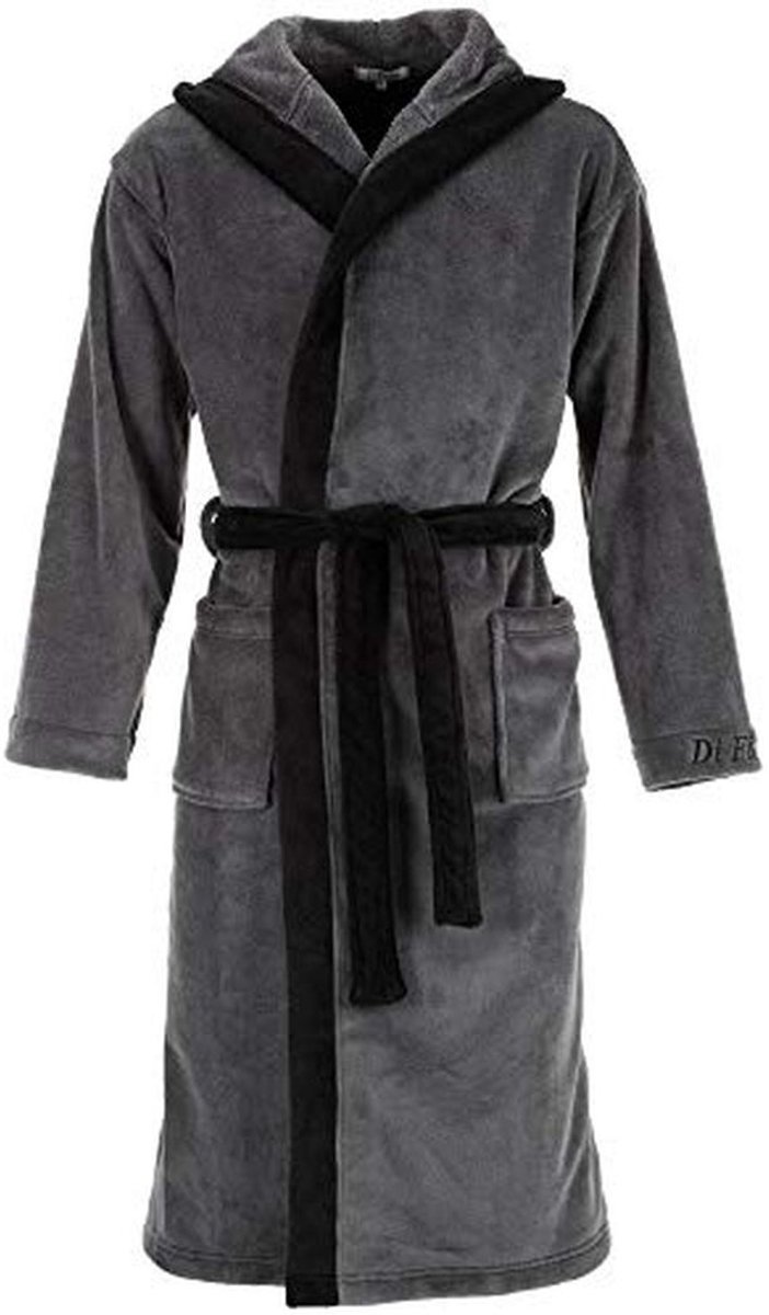 Heren Badjas met Capuchon van Luxe Microvezel - Comfortabele Nachtkleding in Maten S - 5XL