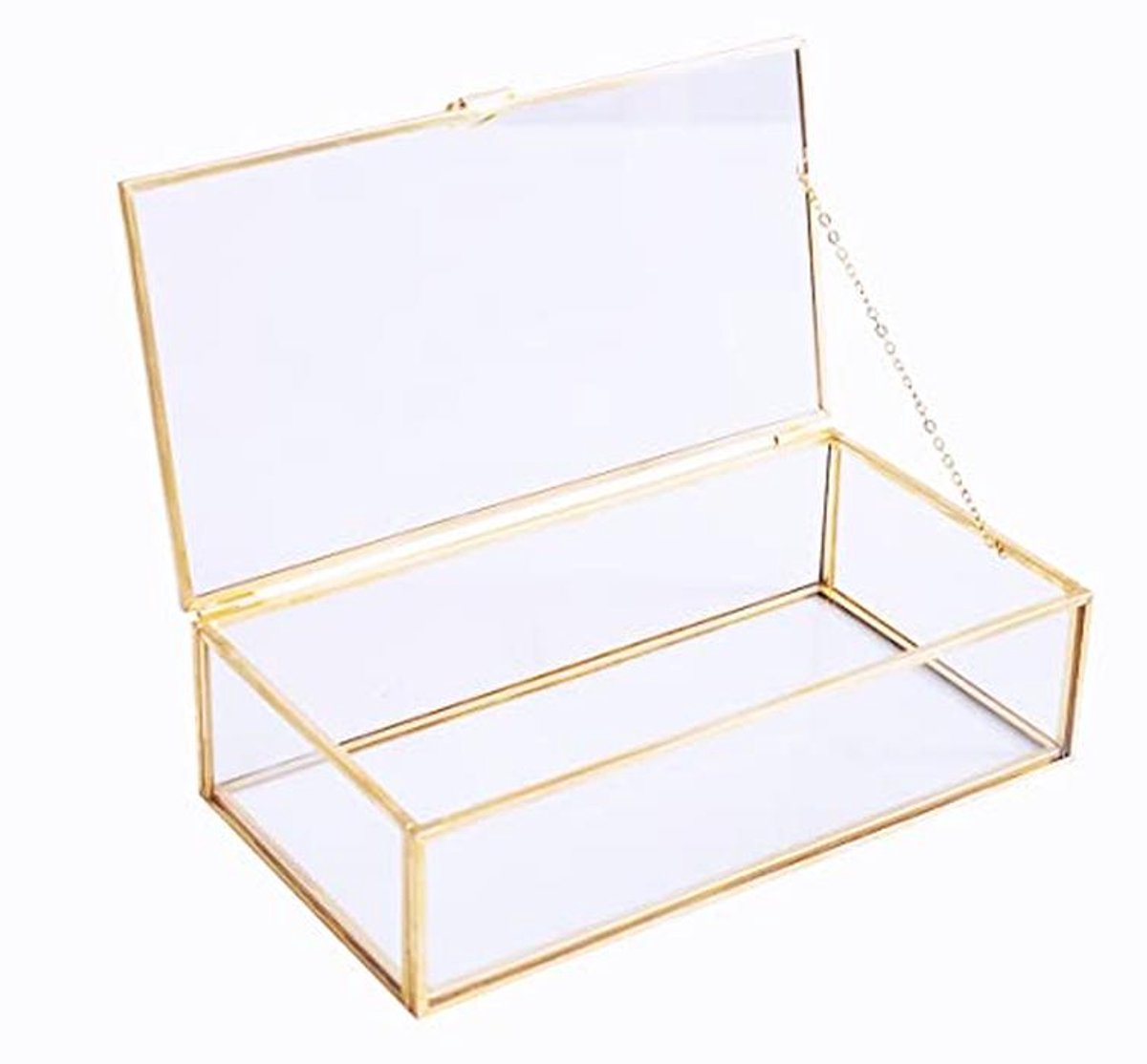 Decoratieve glazen sieraden doos - Vintage organizer voor sieraden en woondecoratie