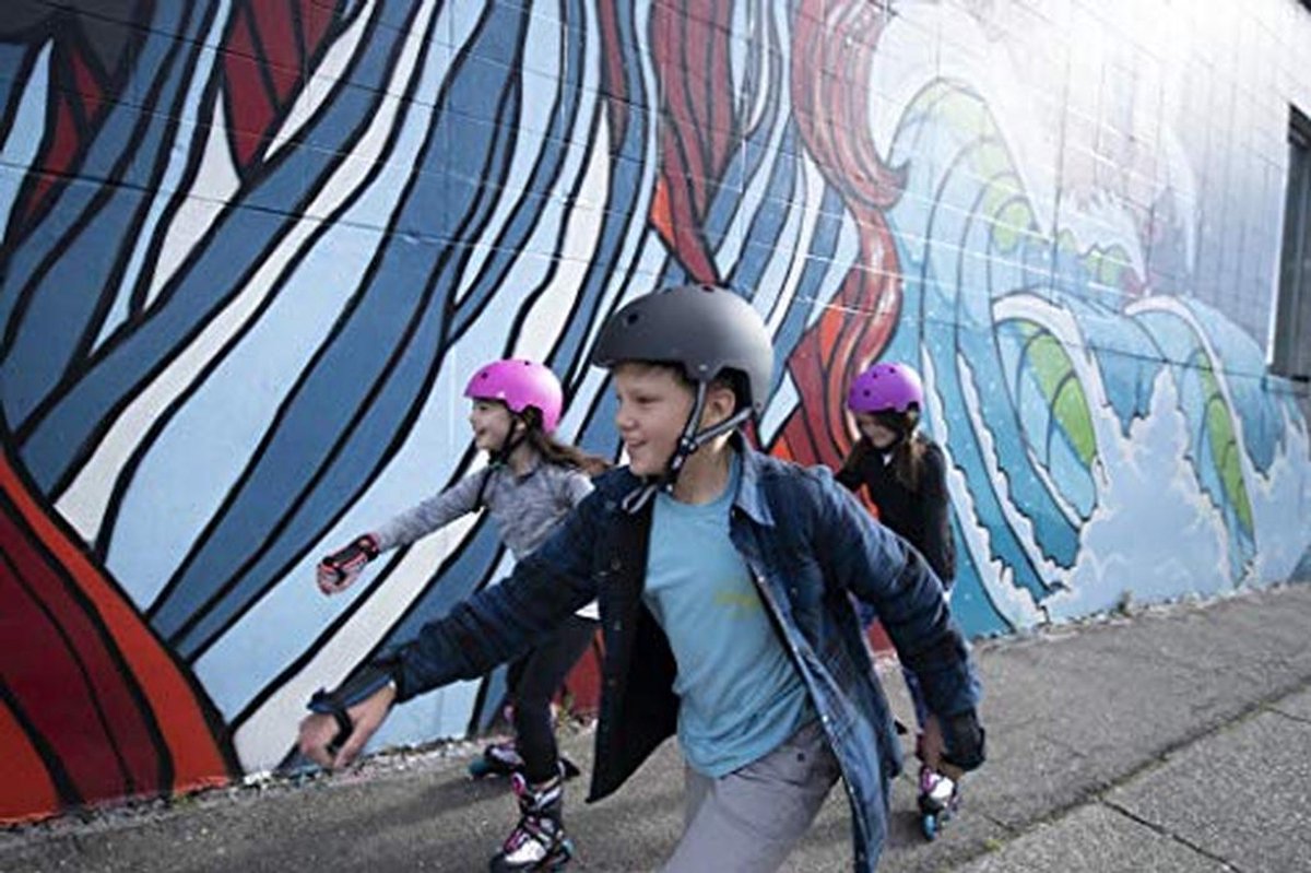 Inline skates voor jongens, verstelbaar, zwart-blauw-oranje, met gemak en comfort