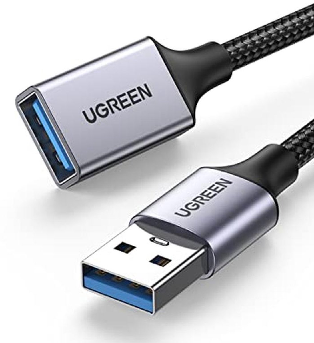 USB 3.0 Verlengkabel 5Gbps - Nylon en Aluminium Gevlochten Kabel (2M)