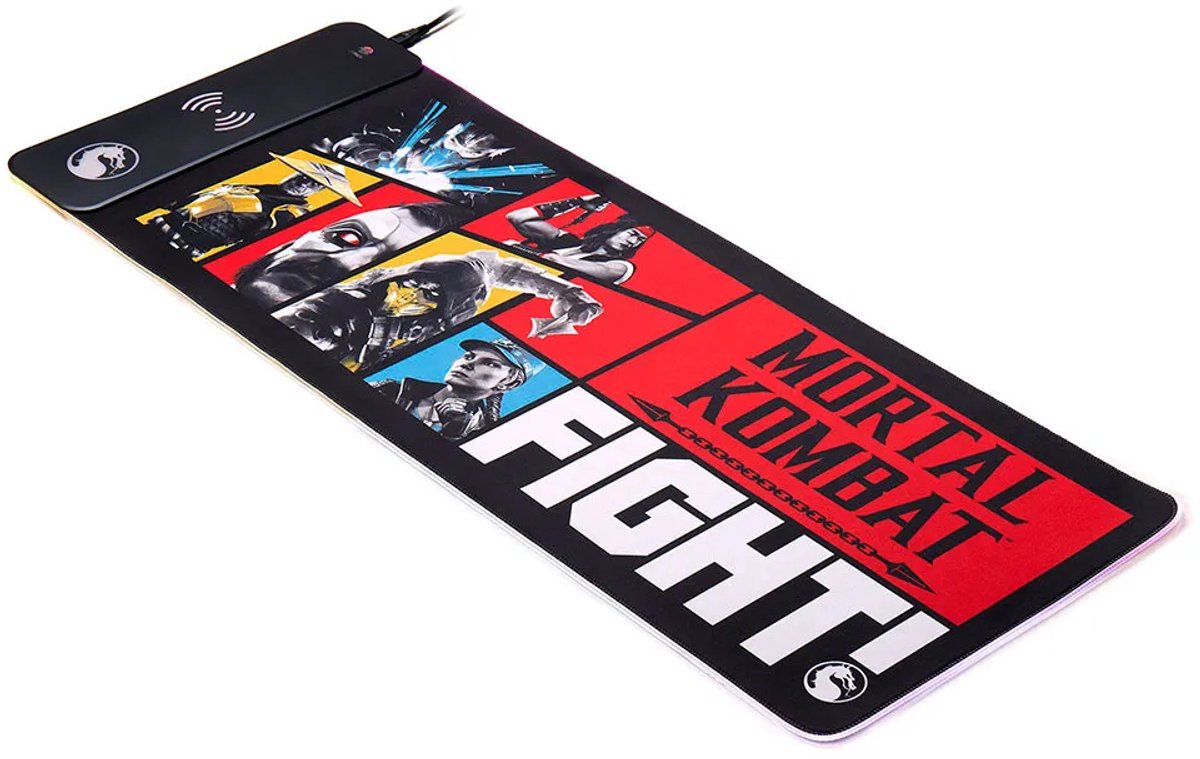Numskull - Mortal Kombat - XXL Gaming-Muisma en Mobiele Draadloze Lader