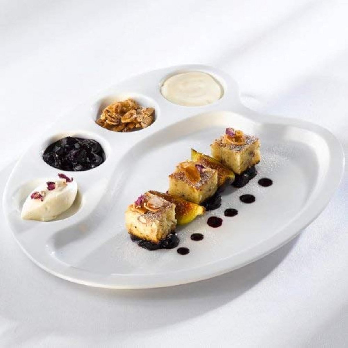 Fonduebord Porselein 23,8 x 28,3 cm - Wit