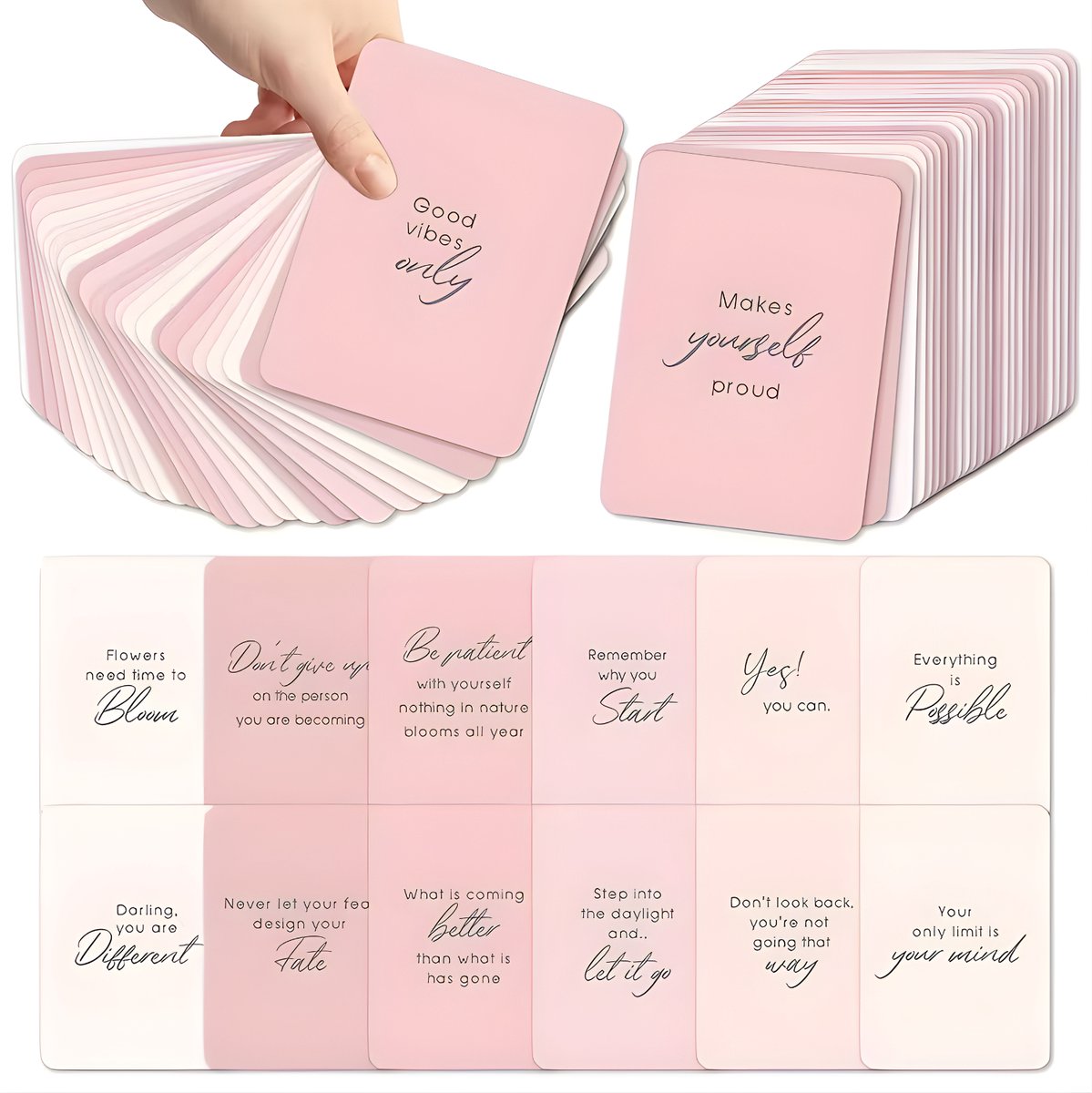 Motivatie kaarten - Positieve kaarten - 30 kaarten - Inspiratie kaarten - Cadeau kaarten - Affirmatie kaarten - Geschenkje - Lief kaartje - Selfcare
