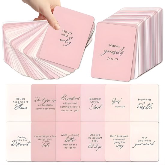 Motivatie kaarten - Positieve kaarten - 30 kaarten - Inspiratie kaarten - Cadeau kaarten - Affirmatie kaarten - Geschenkje - Lief kaartje - Selfcare