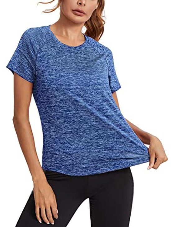 Sportshirt voor dames - Lang T-shirt, Sneldrogend, Korte Mouwen, Kreukvrij, Perfect voor Yoga en Wandelen — afbeelding 5