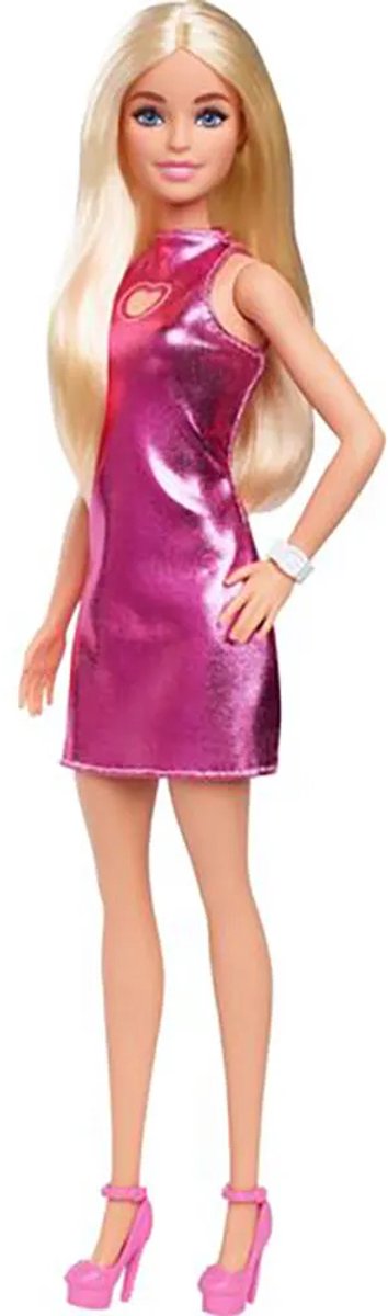 Barbie Fashionista pop pink dress heart cut out