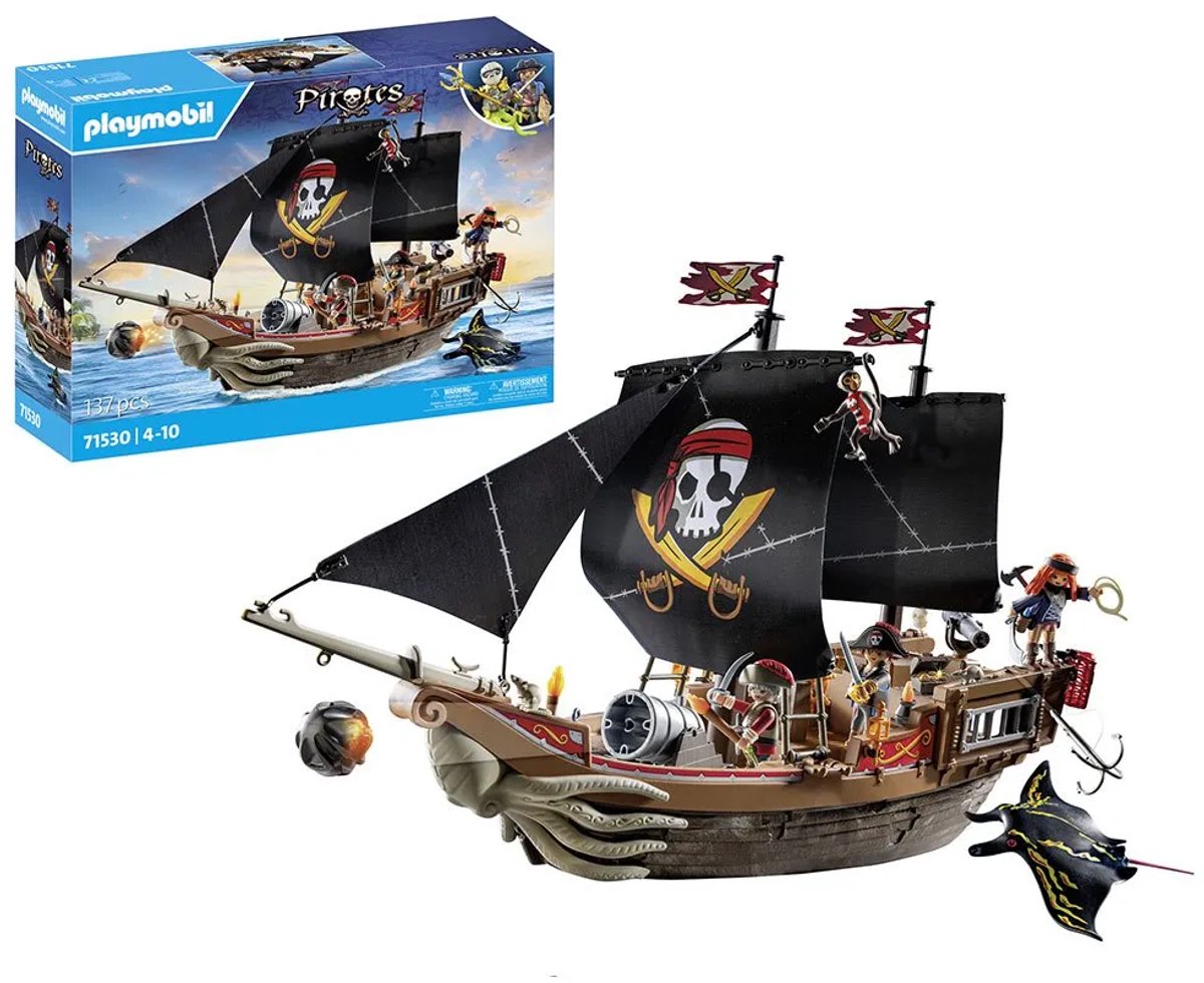 PLAYMOBIL Pirates Groot piratenschip - 71530 — afbeelding 3