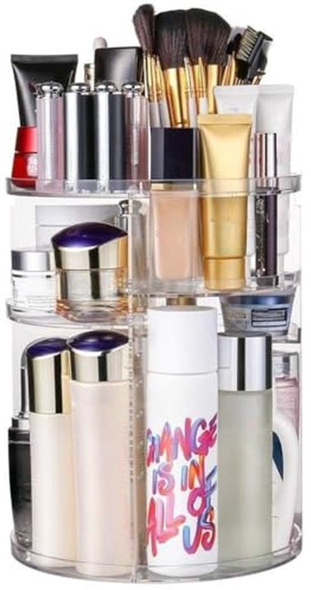 360° Roterende Make-up Organizer met Verstelbare Planken en Grote Capaciteit