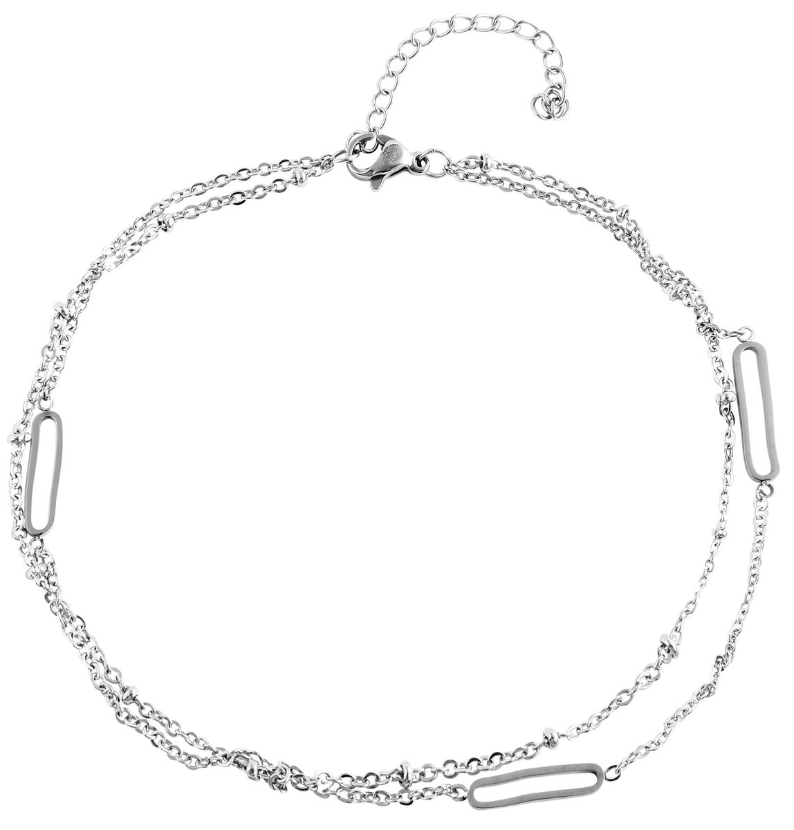 AKZENT Akzent dames voetsieraden Lotte enkelbandje van roestvrij staal, 24 + 5 cm, zomer