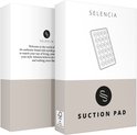 Verpakking van Selencia zuignapstickers met een schematische weergave van de zuignap.