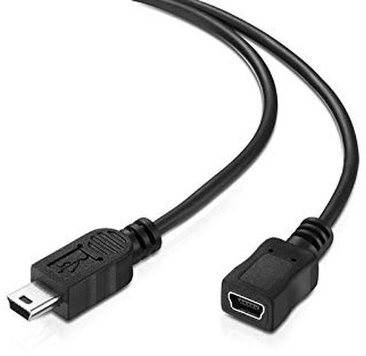 USB 2.0 verlengkabel mini-stecker B, 1,2 m, 5-aderig