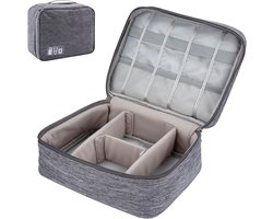 Electronica Accessoires Opbergzak Draagbare Kabelorganizer - Gadget Reisorganizer - Universeel - USB Kabels SD Kaarten Oplader - Harde Schijf - Geschikt voor Elektronica - Zwart - Kabel Organizer Tas Grote Opbergtas 24 * 18 * 9 cm