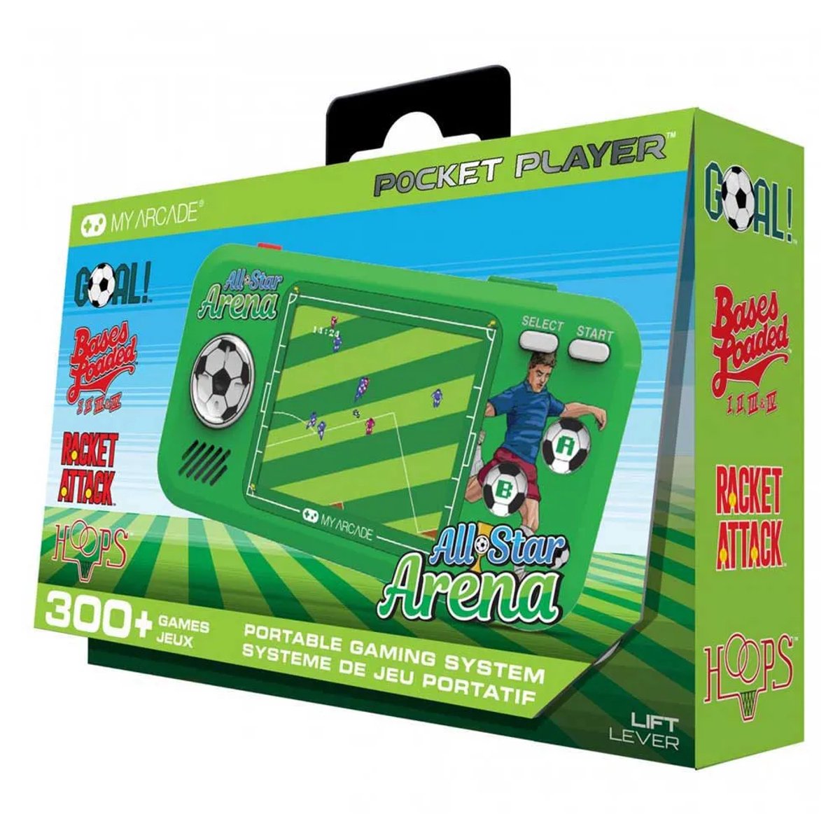 My Arcade Pocket Player Allstar Arena 308 Retroconsole Transparant One Size / EU Plug 220V
