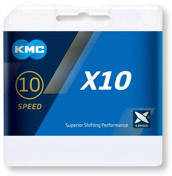KMC - CHAINE X10 ARGENT / NOIR 114L