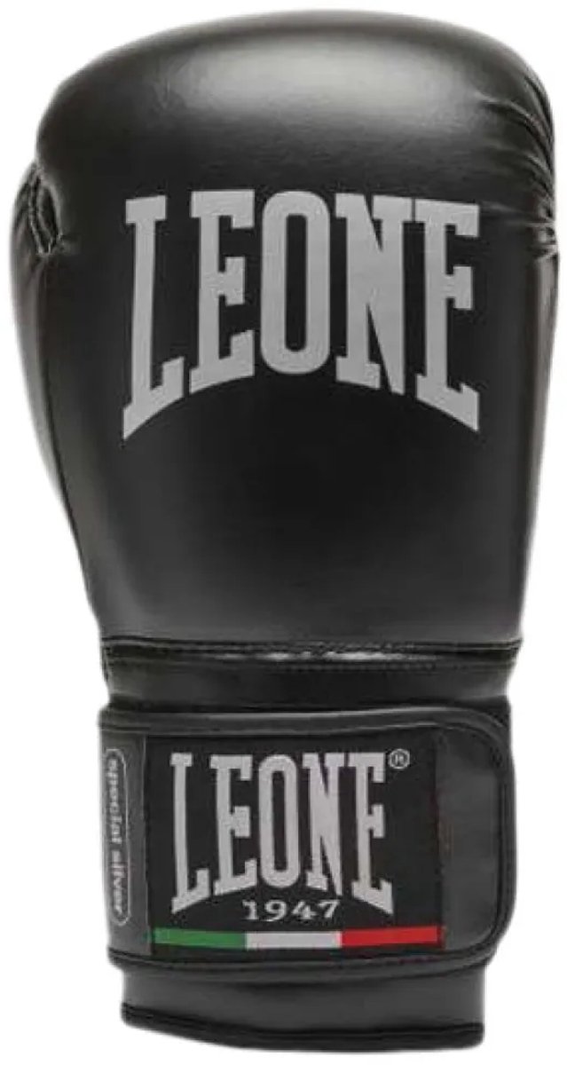 Leone1947 Thunder Kunstleren Bokshandschoenen Zwart 16 oz