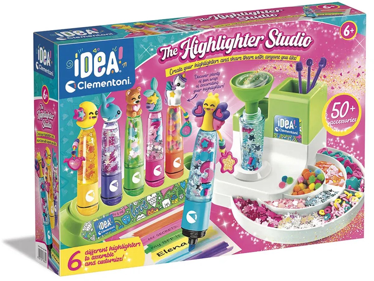 Clementoni iDea - Markeerstiften Creatiestudio - Knutselpakket vol Accessoires - Kawaii Markeerstiften - Het Creatieve Cadeautje - Vanaf 6 jaar — afbeelding 13