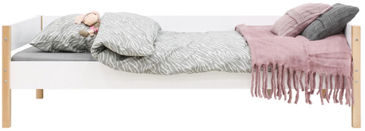 Bopita Lucas Bedbank - 90x200 cm - Wit/Naturel