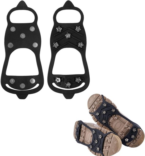 1 paar Schoenspikes - Sneeuwkettingen - Maat M (34-40) - Antislipzolen - Grip Schoenspikes - Anti Slip Sneeuwzolen - Winter - Schoenovertrekken - Sneeuwijzers - Schoen Spikes - Crampons