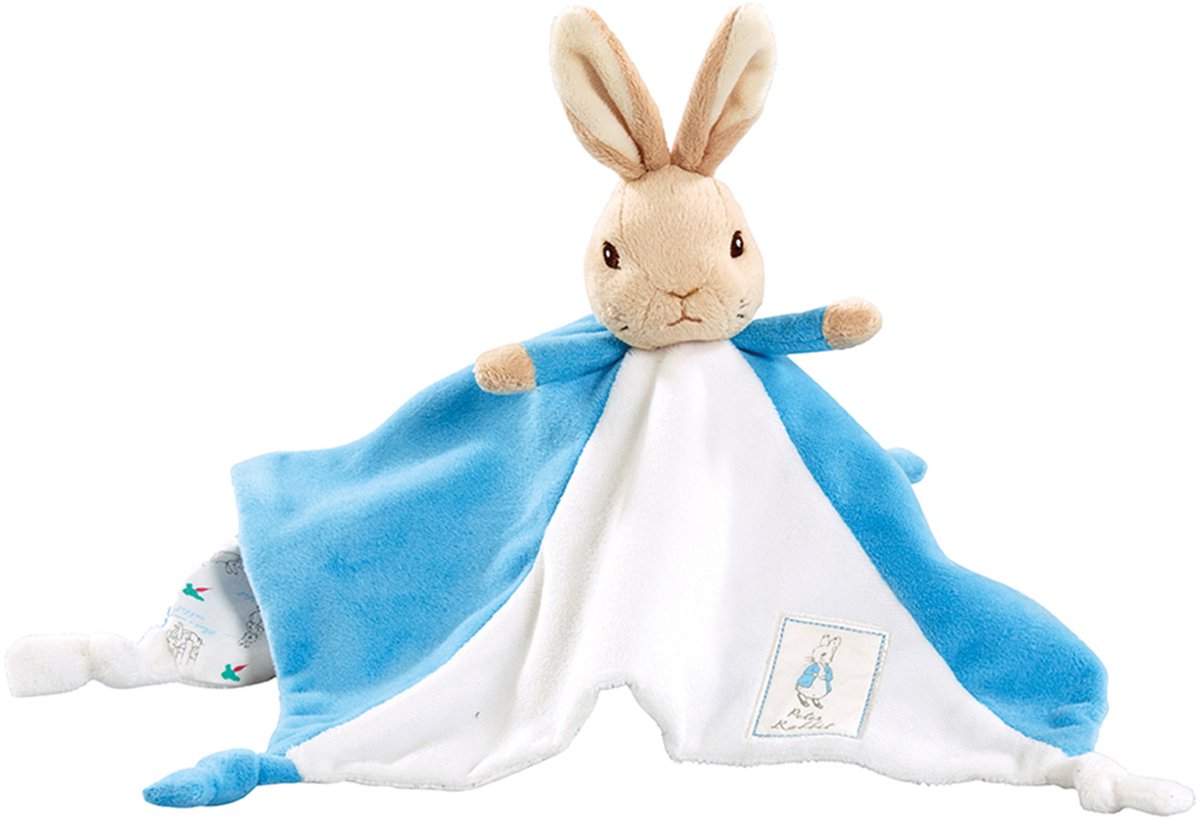 Peter Rabbit knuffeldoekje/tutje blauw 30cm